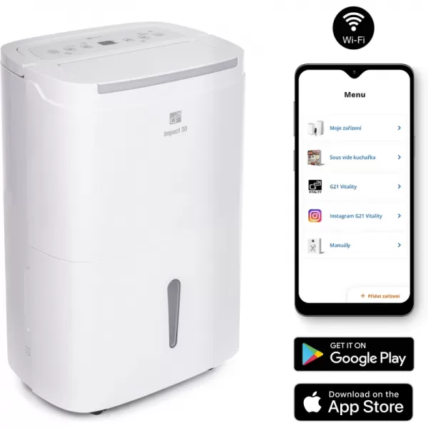 Odvlhčovač G21 Impact 30, kapacita 30l/24h, WiFi
