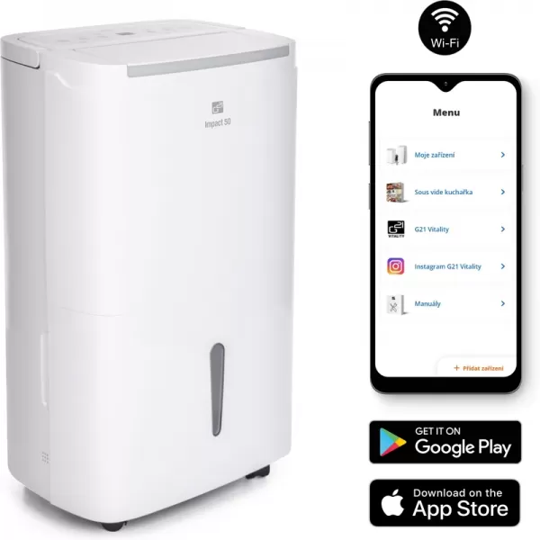 Odvlhčovač G21 Impact 50, kapacita 50l/24h, WiFi 777050