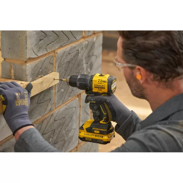 Aku bezuhlíková vrtačka s příklepem 18V bez aku STANLEY FATMAX V20 SFMCD716B