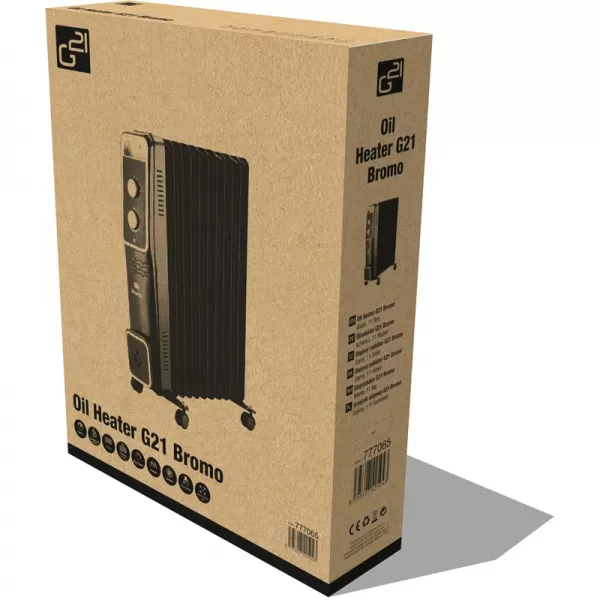 Olejový radiátor G21 Bromo černý, 11 žeber, 2500 W 777065
