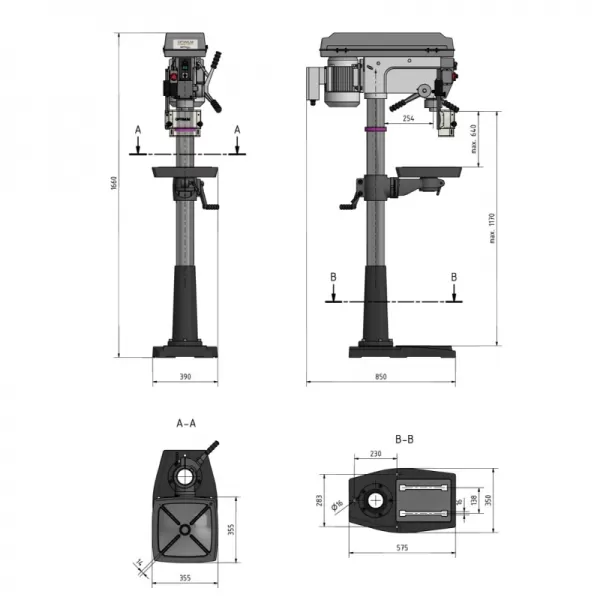 Stolní vrtačka Optimum OPTIdrill DQ 32