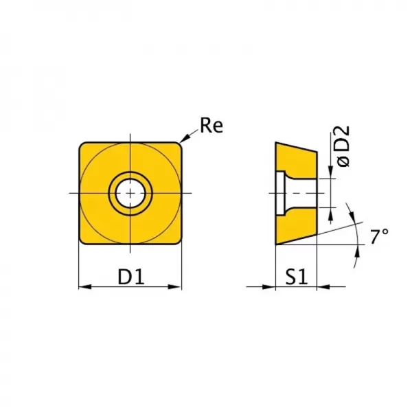 Břitové destičky Optimum S/90° 5 ks