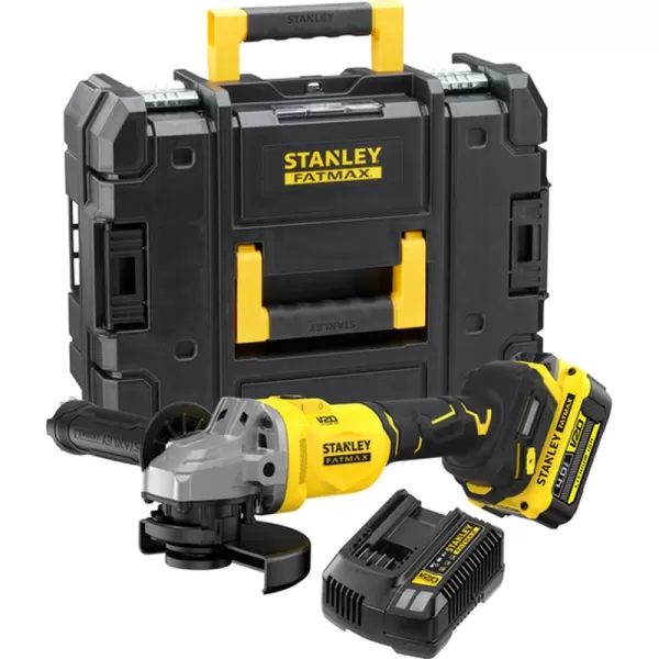 Aku úhlová bruska V20 18V 4,0Ah Stanley Fatmax SFMCG710M1T