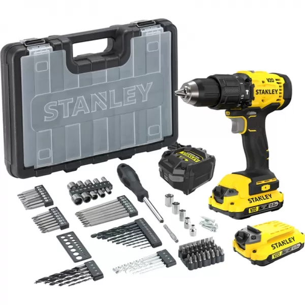 Aku vŕtačka s priklepom V20 18V 2x2,0 Ah Stanley FatMax SFMCD712D2A