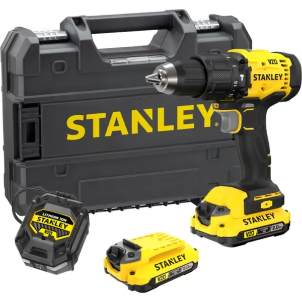 Aku vrtačka s přiklepem V20 18V 2x2,0 Ah Stanley FatMax SFMCD712D2T