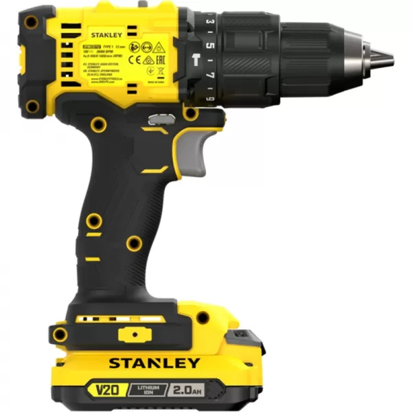 Aku vŕtačka s priklepom V20 18V 2x2,0 Ah Stanley FatMax SFMCD712D2A