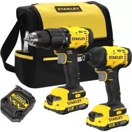Kombo súprava aku náradia V20 18V 2x2,0 Ah, taška Stanley FatMax SFMCK200D2S