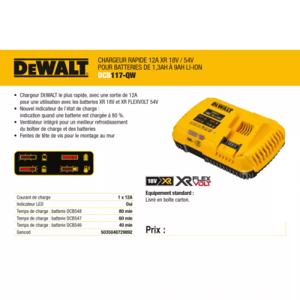 Nabíječka DeWALT FLEXVOLT DCB117