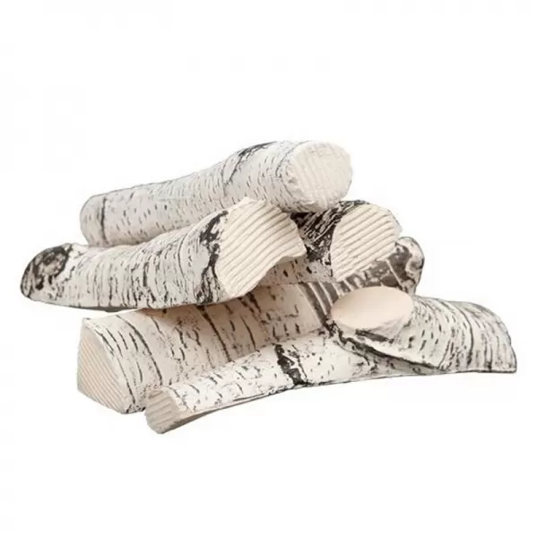 Ozdobné keramické prvky do biokrbu dřevo bříza