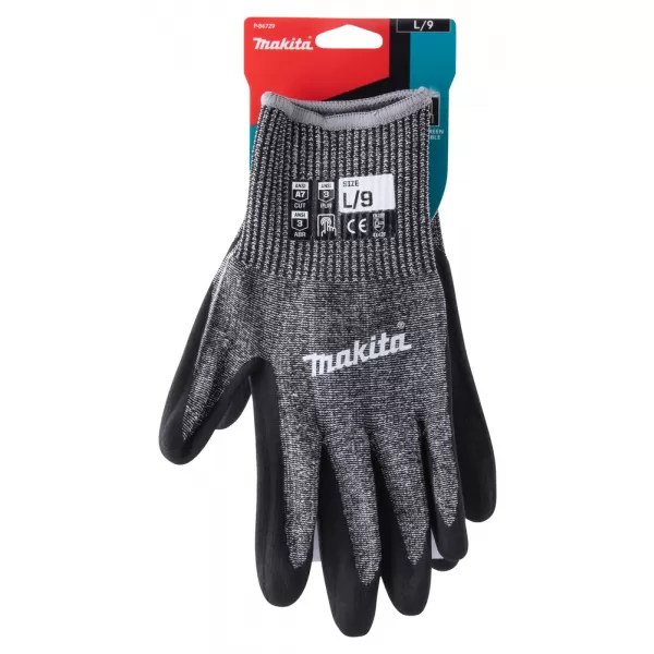 Rukavice pracovní proti prořezu, nitril, velikost XL Makita P-84735
