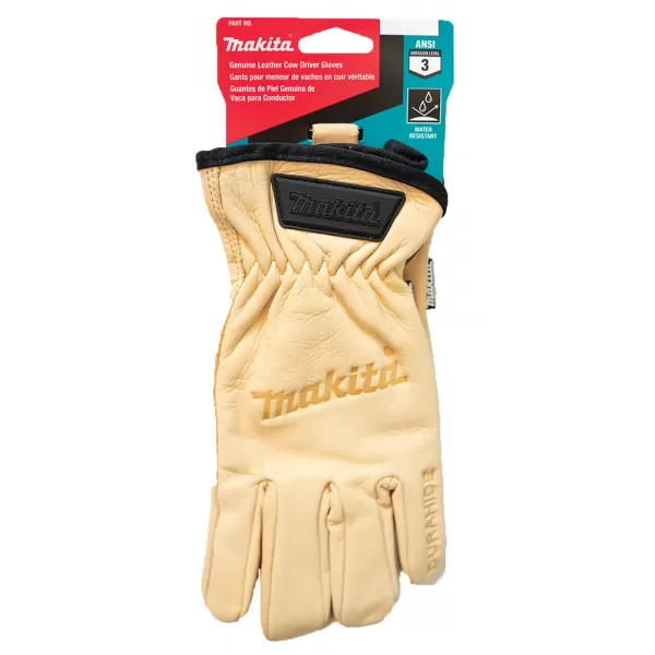 Rukavice pracovní kožené, velikost M Makita P-84626