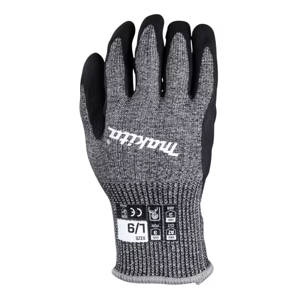 Rukavice pracovní proti prořezu, nitril, velikost XL Makita P-84735
