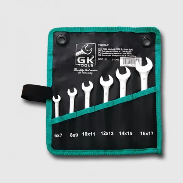 Sada plochých klíčů 6-32 mm 12 dílů chrom-obal GK TOOLS P16033/P