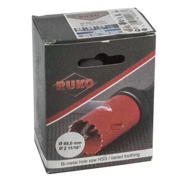Vykružovací korunka bimetalová HSS 168 mm RUKO RU106168