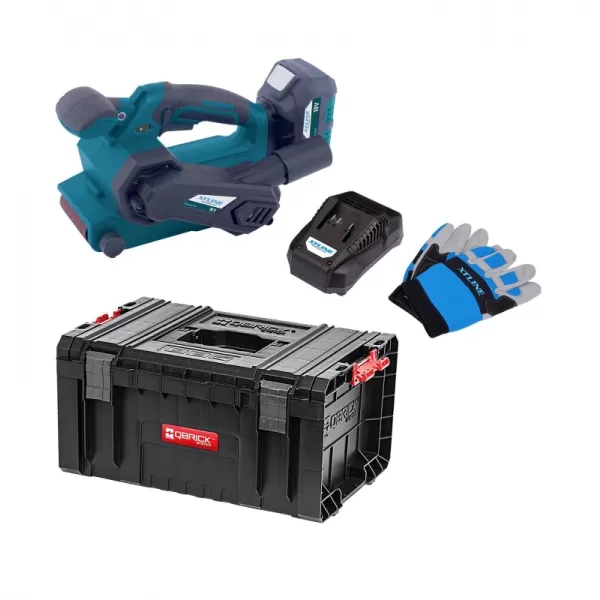 Akumulátorová pásová brúska 18V 1x5,0Ah + nabíjačka + box XTLINE XT102755-1B5B