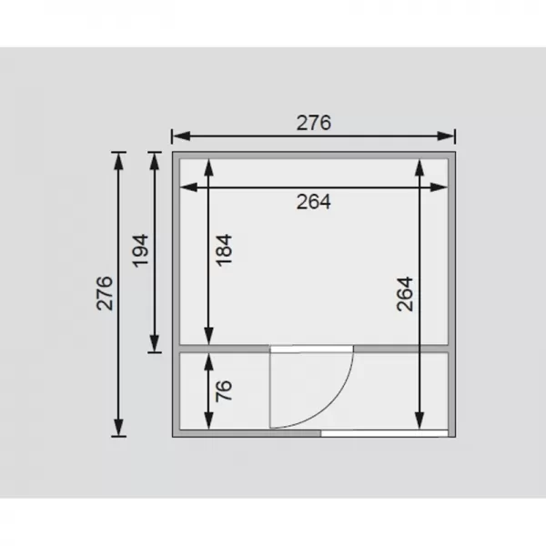 Finská sauna KARIBU CUBEN (80796) s předsíní LG1932