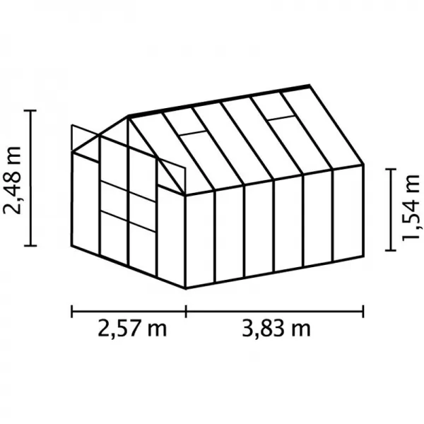 Skleník VITAVIA URANUS 9900 PC 4 mm černý LG3568
