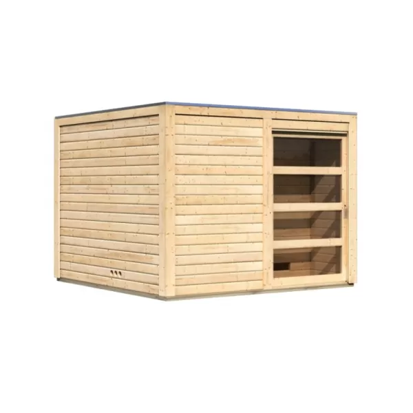 Finská sauna KARIBU CUBEN (80796) s předsíní LG1932