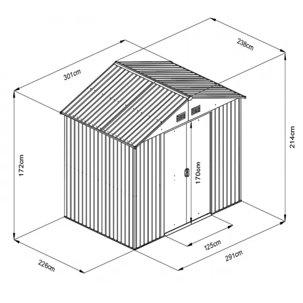 Zahradní domek MAXTORE 108 ANTRACIT LG1848