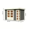 Dřevěný domek KARIBU KERKO 4 (82929) šedý LG2965