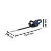Aku nůžky na živé ploty 18V bez aku Bosch GHE 18V-60 Professional 06008C9000