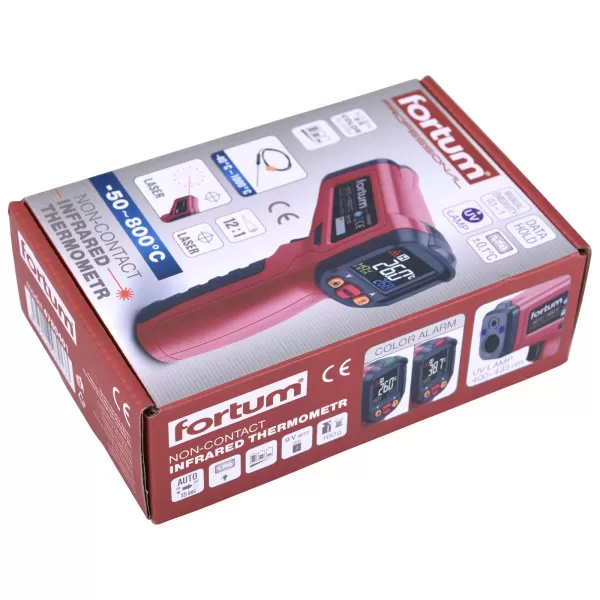 Teploměr bezkontaktní IR průmyslový, se sondou Fortun 4780401