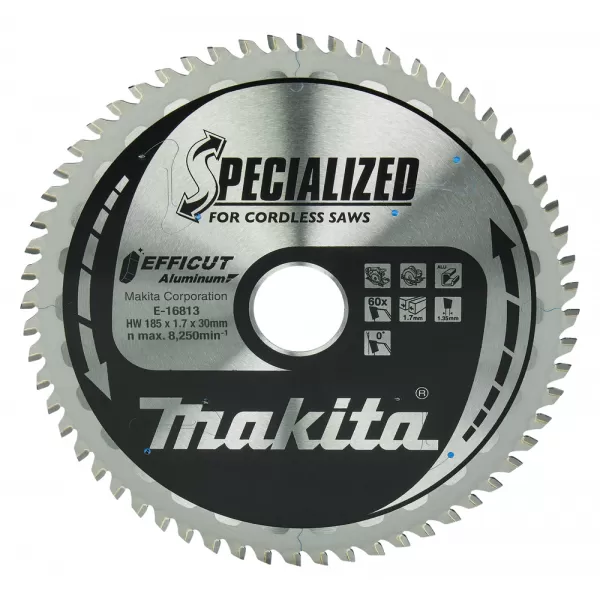 Pílový list hliníkový Efficut 185x1,7x30mm 60Z Makita E-16813