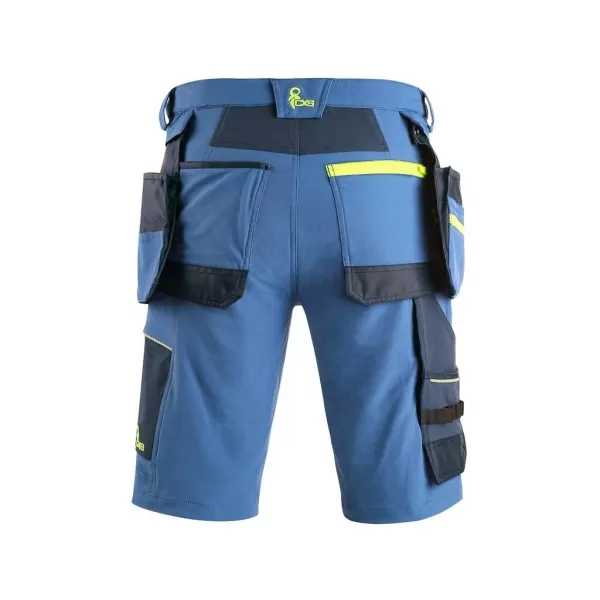 Kraťasy Canis CXS NAOS pánské, modro-modré, HV žluté doplňky