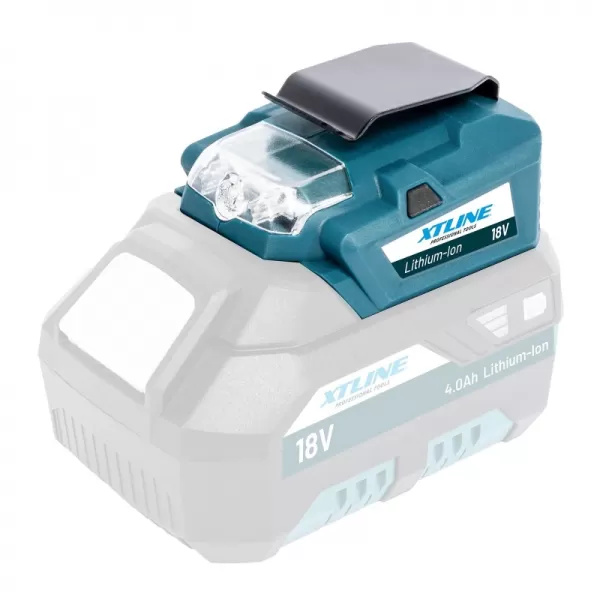 Nabíječka s LED svítidlem 60 lm, 18 V Xtline XT102795