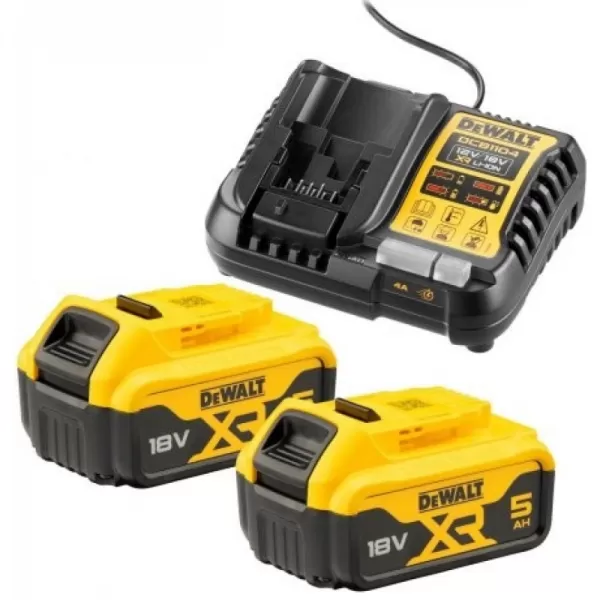 Nabíječka 12-18V XR Li-Ion + 2 x akumulátor 18V 5,0Ah DeWALT DCB1104P2