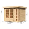 Drevenica KARIBU KERKO 3 (82926) natur LG2948