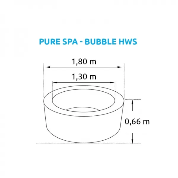 Vířivý bazén Pure Spa - Bubble HWS, modrý Marimex 11400275