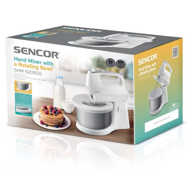 Ruční šlehač s otočnou mísou SENCOR SHM 6206SS