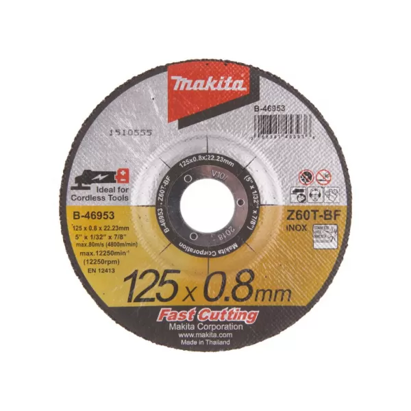 Kotouč řezný nerez 125x0,8x22,23mm Makita B-46953