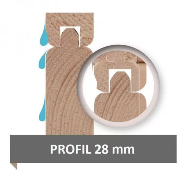 Dřevěný domek KARIBU BASTRUP 7 + přístavek 300 cm (73308) natur LG2935