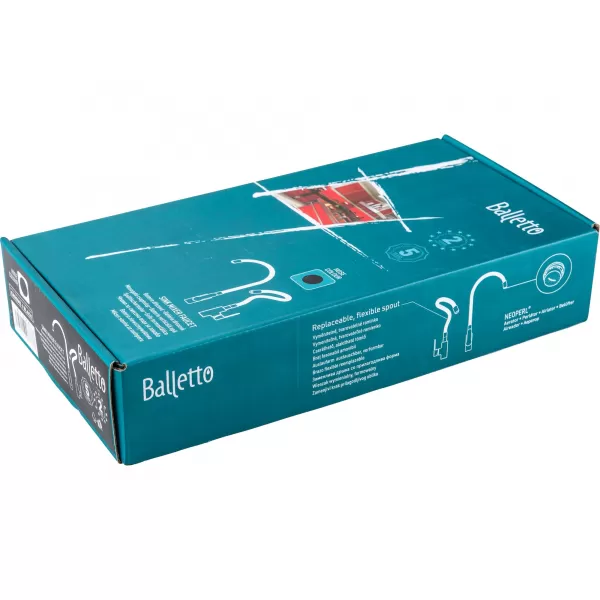 Umyvadlová stojánková baterie s flexibilním ramínkem, 35mm, bílá BALLETTO 81122