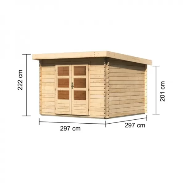 Dřevěný domek KARIBU BASTRUP 5 (73287) natur LG2841