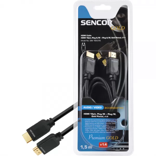 Kabel HDMI M-M 1,5M v1.4 PG SENCOR SAV 165-015