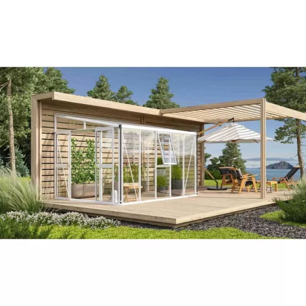 Skleník VITAVIA ATHENA 8600 sklo 3 mm + PC 10 mm bílý LG3835