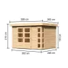 Dřevěný domek KARIBU KERKO 5 (9183) natur LG2981