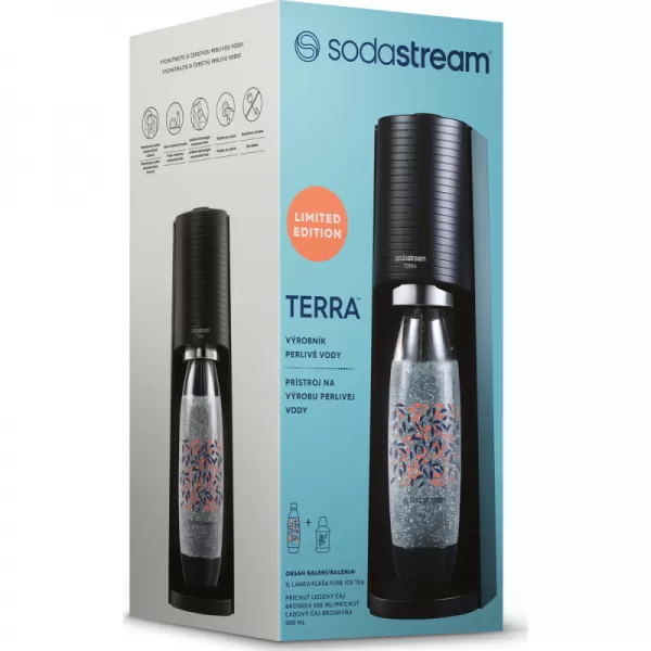 Výrobník perlivé vody Sodastream TERRA Black Ice Tea Megapack