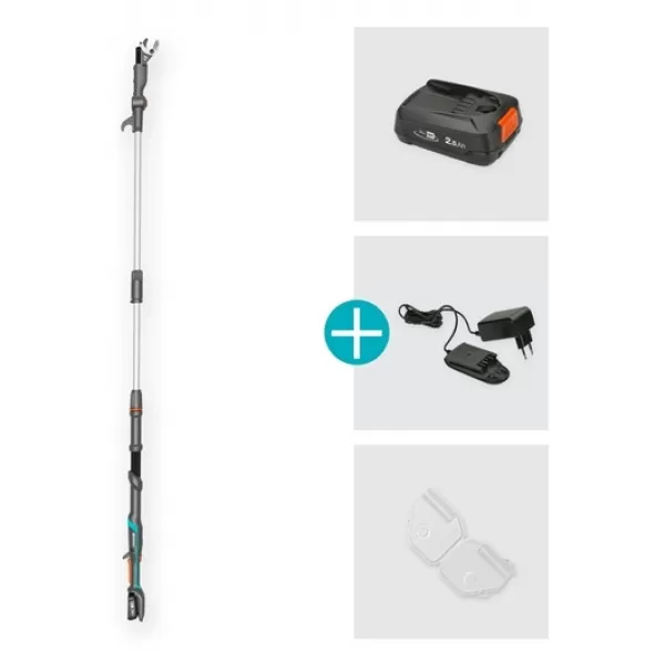 Aku teleskopické nůžky na větve HighCut 250/18V 1x2,0Ah P4A - sada Gardena 14774-20