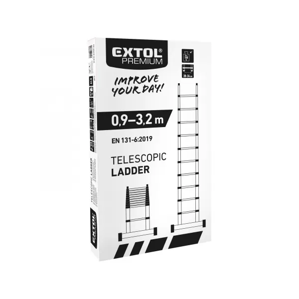 Žebřík teleskopický - štafle 3,2m EXTOL PREMIUM 8849005