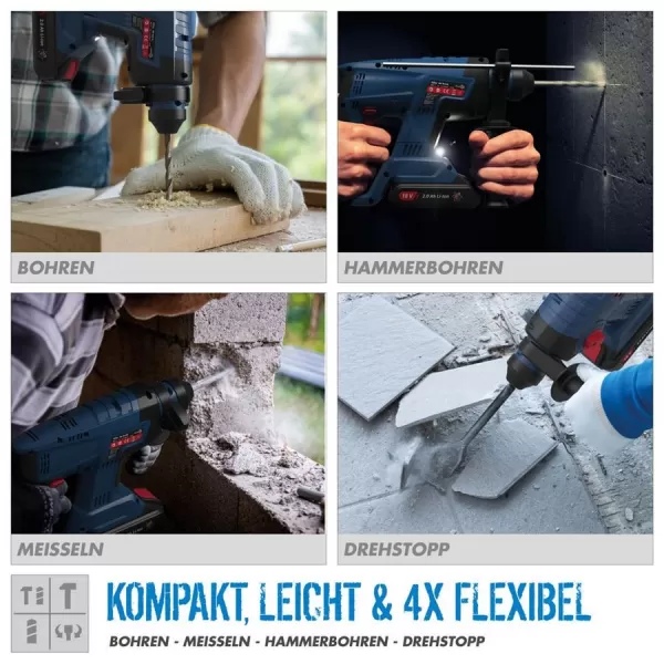 Aku vrtací kladivo BH 18V bez aku BL Güde 58453