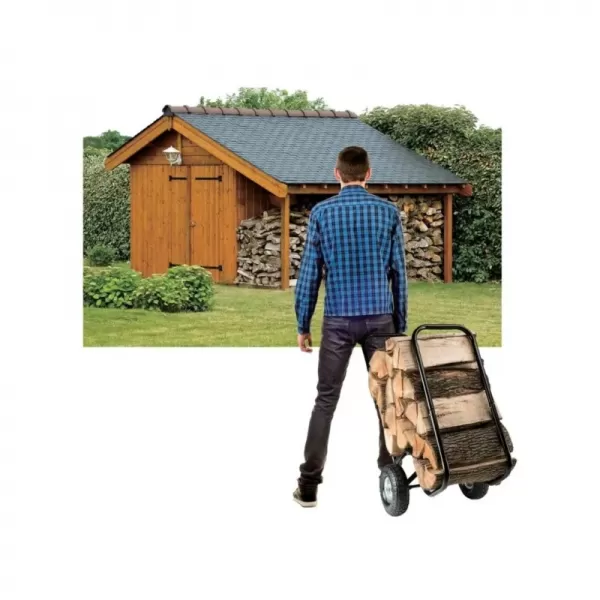 Vozík na palivové dřevo 52x57x107/73cm, nosnost 80kg M.A.T 791501