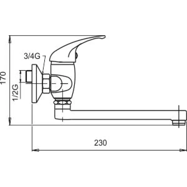 Umyvadlová baterie 100 mm lékařská páka Metalia 55 chrom Novaservis 55077L,0