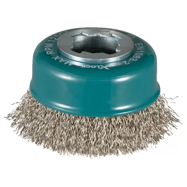 Miskovitý kartáč z nerez ocelového drátu, vlnitý drát X‐LOCK 75mm Makita D‐73346