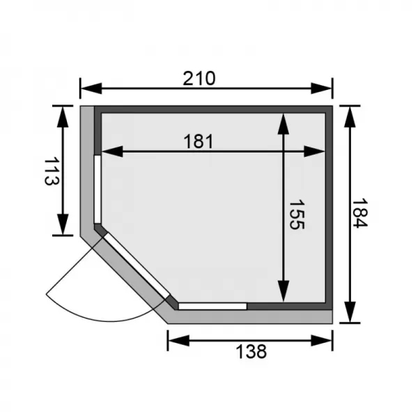 Finská sauna KARIBU AMELIA 1 (66747) LG3045