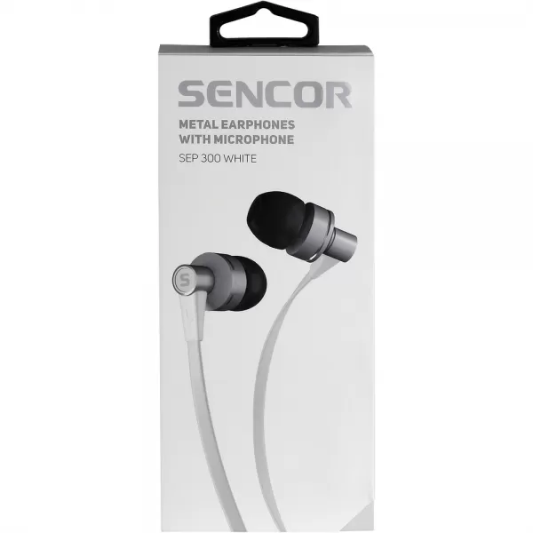 Slúchadlá s mikrofónom SENCOR SEP 300 MIC WHITE MET