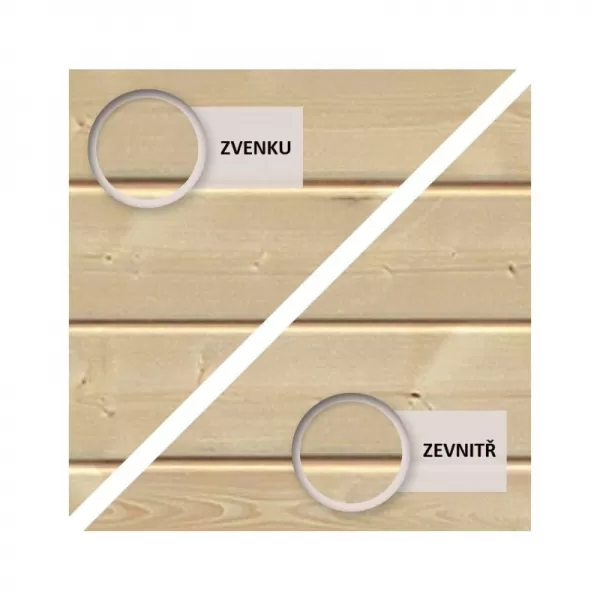 Dřevěný domek KARIBU KERKO 5 + přístavek 280 cm (9199) natur LG2989